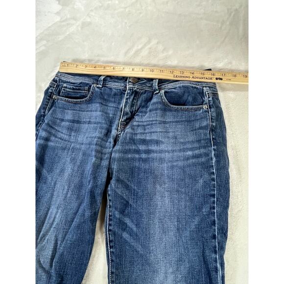 VTG American Eagle‎ Women’s Jean Shorts 8 Long Bermuda Stretch Denim - Picture 9 of 9